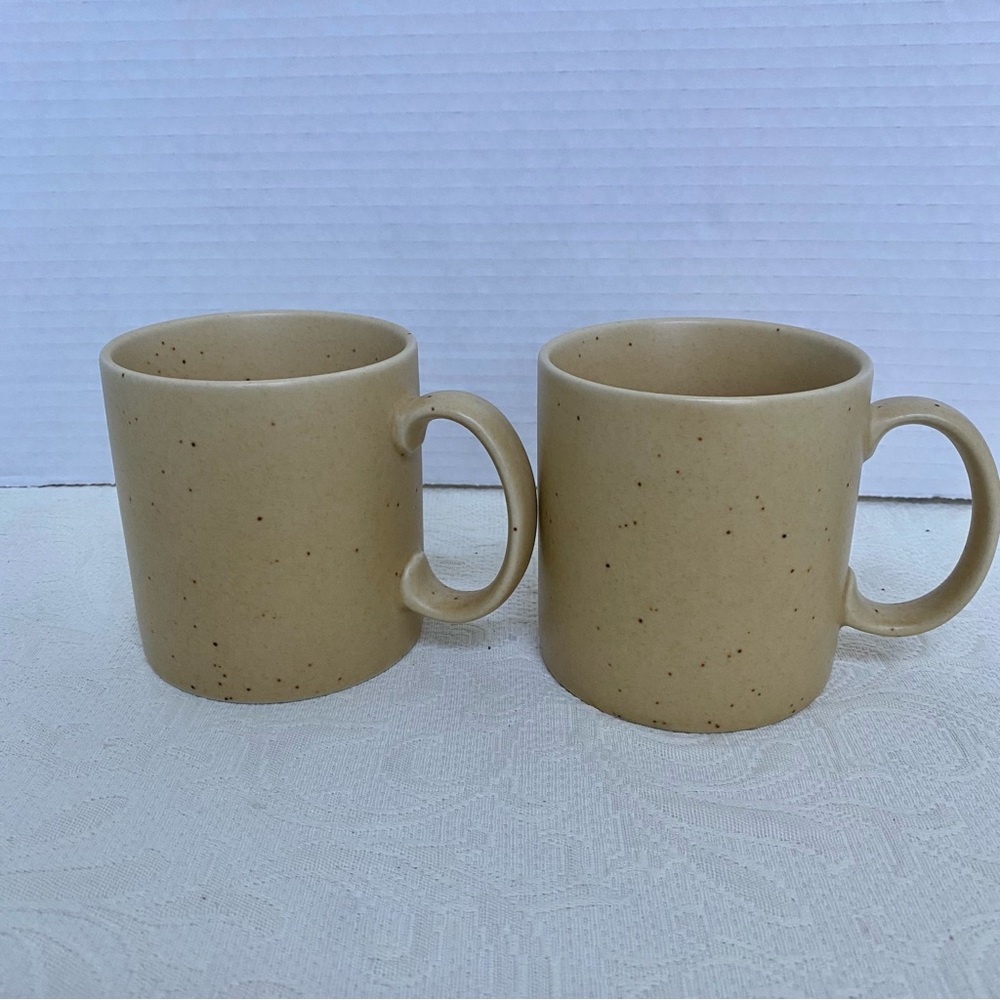Pier 1 set of 2 speckled coffee mugs 12oz